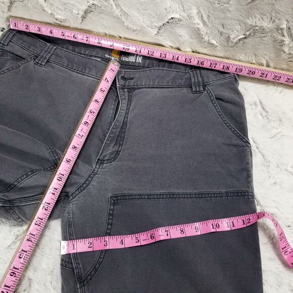 Carhartt Jeans Mens 40×32 Gray Relaxed Fit Medium Wash Denim - Picture 5 of 11
